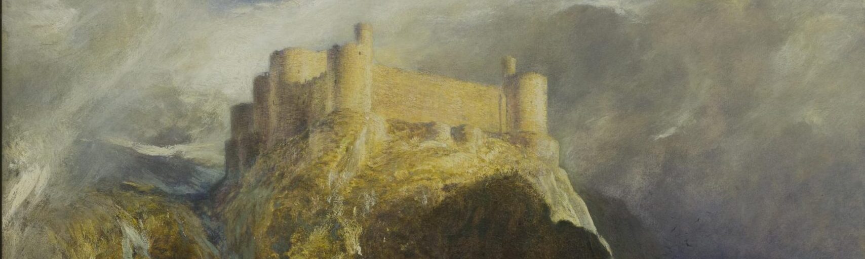 Henry Clarence Whaite, (1828-1912) Harlech Castle. Four Square to the Winds that Blow.
